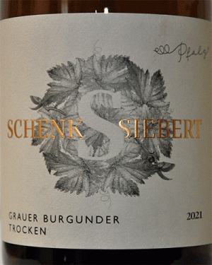 Etikett Grauburgunder Schenk-Siebert