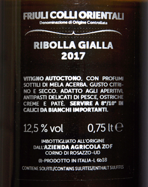 Etikett Ribola Gialla