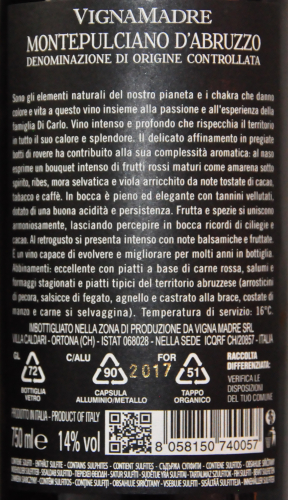 Etikett Montepulciano Abruzzo